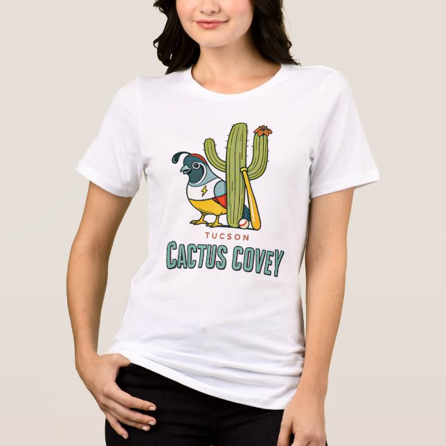 Desert Spirit: Tucson Quail & Cactus Tee (Framsida)