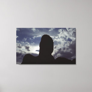 Desert Sten Silhouette: Arches National Park Photo Canvastryck