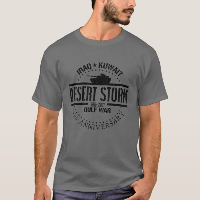Desert Storm 30-årsdagen 1991 Bukt Krig T Shirt (Framsida)