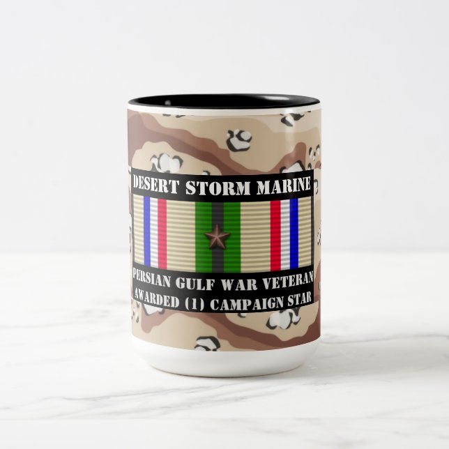 DESERT STORM MARINE 1 STAR MUGG (Center)