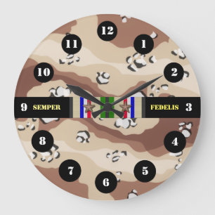 DESERT STORM MARINE 2 STARS CLOCK STOR KLOCKA