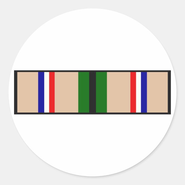 Desert Storm Ribbon Runt Klistermärke (Framsida)
