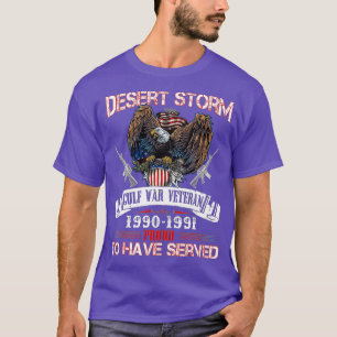 Desert Storm Veteran Pride Persian Bukt Krig Servi T Shirt