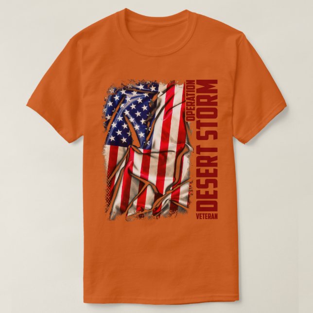 Desert Storm Veteran T Shirt (Design framsida)