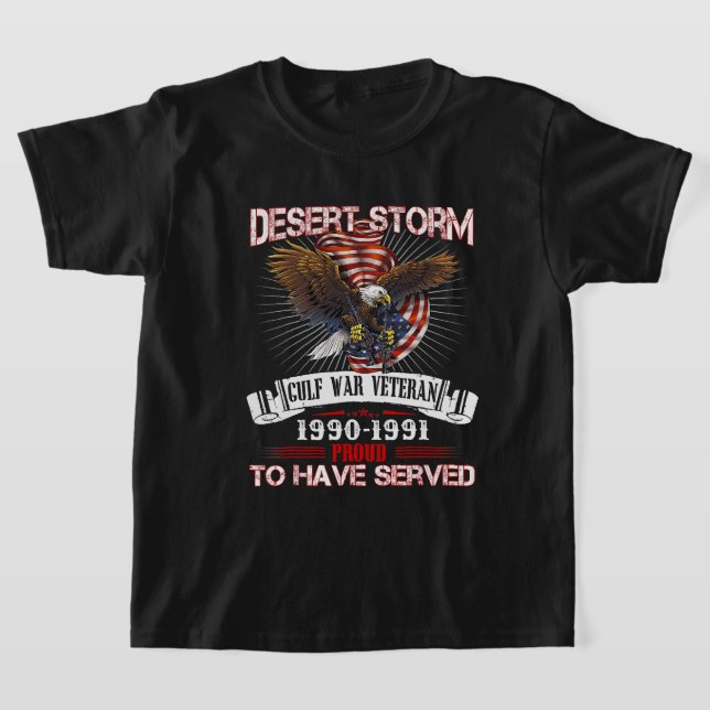 Desert Storm Veteran T Shirt Veteran Proud for Tjo (Laydown)