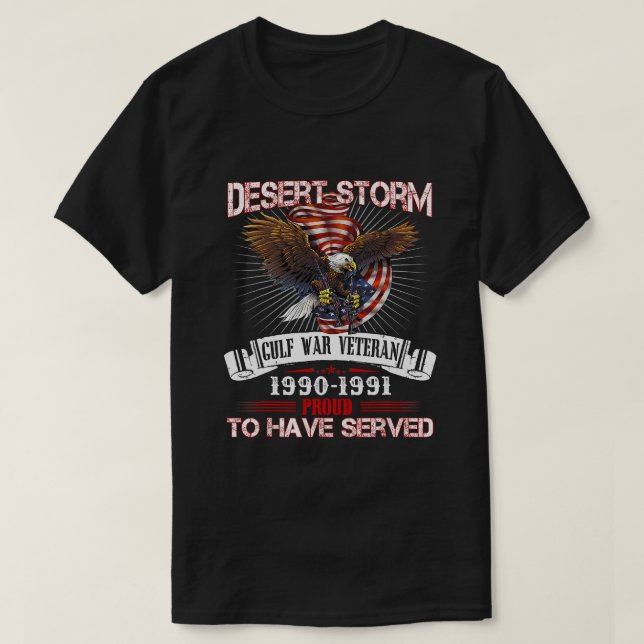 Desert Storm Veteran T Shirt Veteran Proud for Tjo (Design framsida)