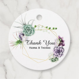 Desert Succulent Bröllop Gåvor Etiketter