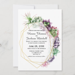 Desert Succulent bröllopsinbjudan Inbjudningar