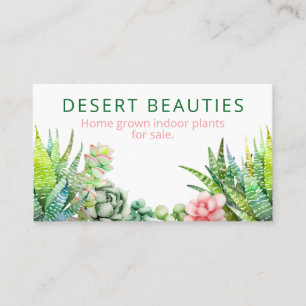 Desert Succulents inhägnade inomhusanläggningar Visitkort