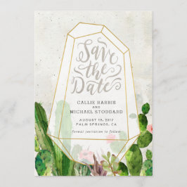 Desert Succult Save the Date - Stone Spara Datumet