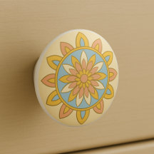 Desert Sunrise Färg Modern Mandala Folk Art