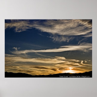"Desert Sunset" - av Andrew Gettler Poster