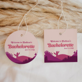 Desert Sunset Bachelorette Scottsdale Favor Taggs Gåvor Etiketter