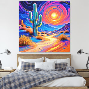 Desert Sunset Glow Canvastryck