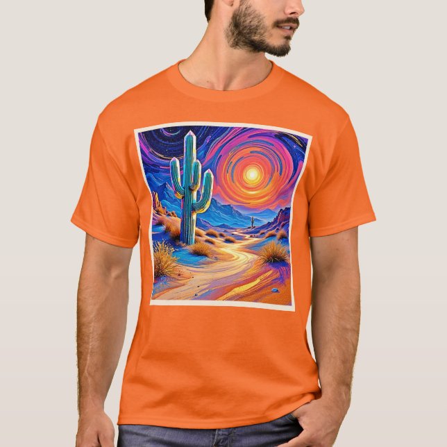 Desert Sunset Glow T Shirt (Framsida)