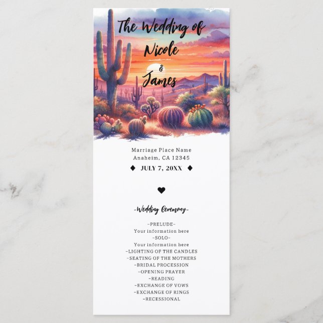 Desert Sunset Glow Watercolor Southwest Program (Framsida)