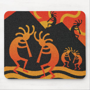 Desert Sunset Kokopelli i sydvästra designern Musmatta