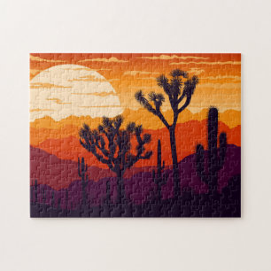 Desert sunset liggande pussel