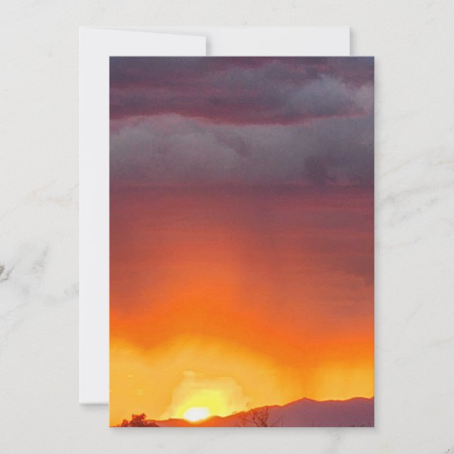 Desert Sunset Photo Tack Kort (Framsida)