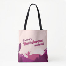Desert Sunset Pinks Bachelorette Helg Tote Bag