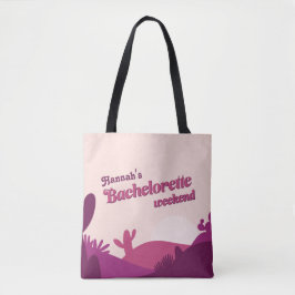 Desert Sunset Pinks Bachelorette Helg Tote Bag Tygkasse
