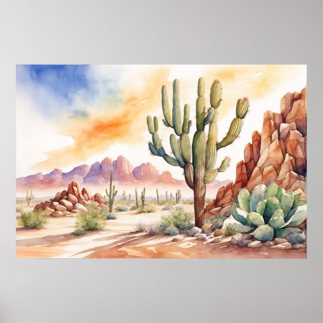 Desert Sunset Poster (Framsidan)