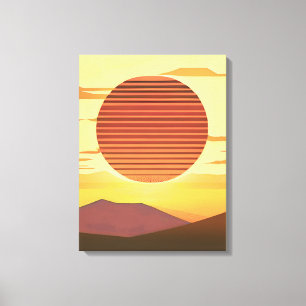 Desert Sunset Rust Orange och Brown Canvastryck
