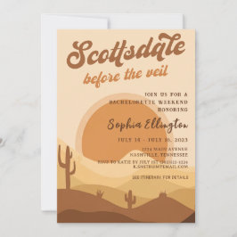 Desert Sunset Scottsdale Bachelorette Itinerary in Inbjudningar