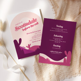 Desert Sunset Scottsdale Bachelorette Itinerary Inbjudningar