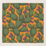 Desert sunset sjal<br><div class="desc">Jag hade ritat opuntia cactus i min skischbok och ritat om och färgad dem i Illustrator för att göra en mönster.</div>