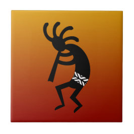 Desert Sunset Southwest Kokopelli Ceramic Tile Kakelplatta