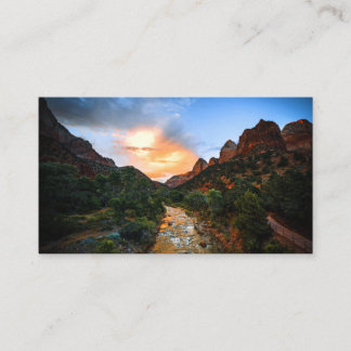 Desert Sunset Vild Walk Visitkort