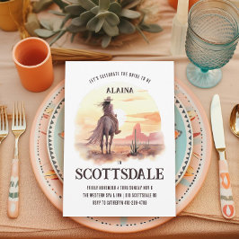 Desert Sunset Watercolor Bride to be Bachelorette Inbjudningar