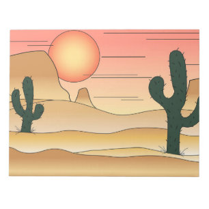 Desert-Tecknad Anteckningsblock