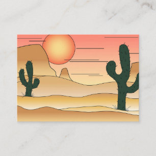 Desert-Tecknad Visitkort