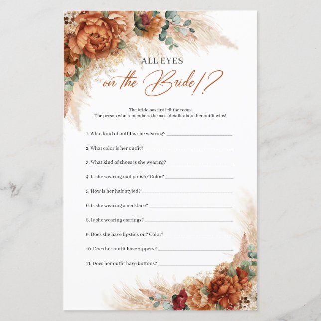 Desert terracotta burgundy All ögon på bruden (Framsida)