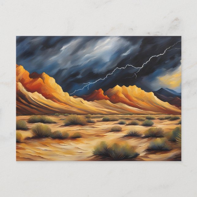 Desert Thunderstorm Vykort (Framsida)