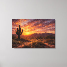 Desert Twilight: The Majestic Saguaro Canvastryck