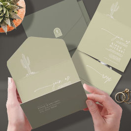 Desert Vibes Bröllop Cactus Motif ID1019