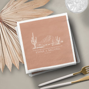 Desert Vibes Bröllop Landcape Terra Cotta ID1019 Pappersservett