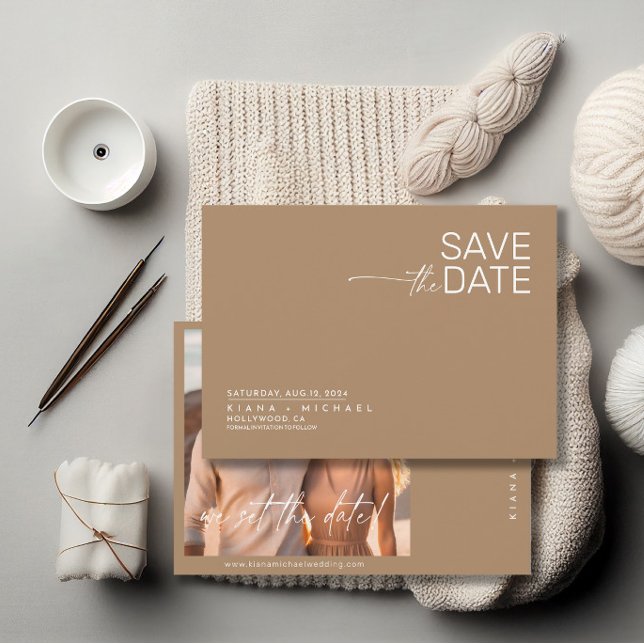 Desert Vibes Bröllop Photo Template Horiz ID1019 Spara Datumet (Skapare uppladdad)