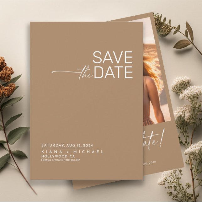 Desert Vibes Bröllop Photo Template Vert ID1019 Spara Datumet (Skapare uppladdad)