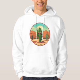 Desert Vibes Cactus Hoodie - Trendiget Unisex Swea