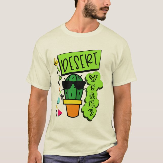 Desert Vibes Funny Cactus Shirt Arizona Desert T (Framsida)