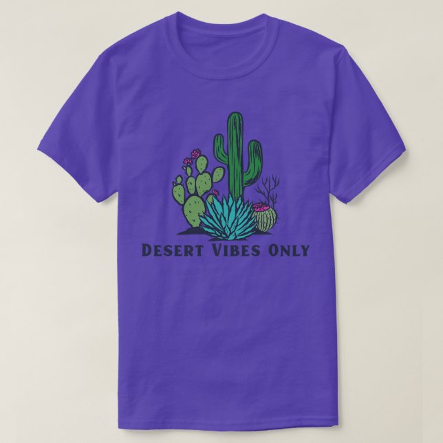 Desert Vibes Only Cactus T Shirt (Design framsida)