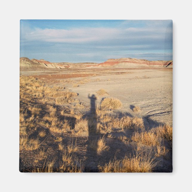 Desert Wave: Petrified Forest National Park Photo Magnet (Framsidan)
