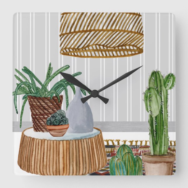 Desert Weavers I Fyrkantig Klocka (Framsida)