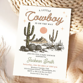 Desert Western Cowboy Baby Shower-inbjudan Inbjudningar
