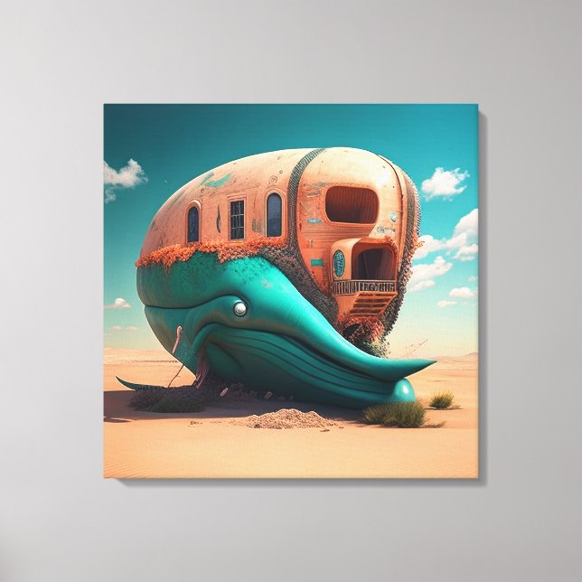 Desert whale house canvastryck (Framsida)