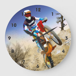 Desert Wheel Motocross Stor Klocka